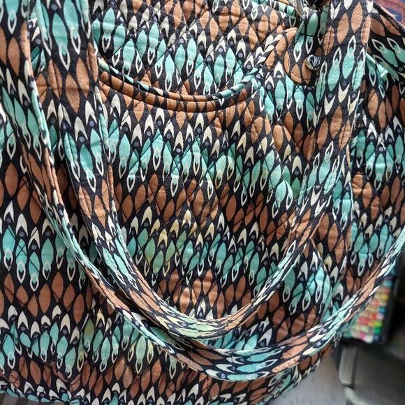 Vera Bradley (Retired) Sierra Stream Double Strap Large Quilted Shoulder Bag - Picture 8 of 10